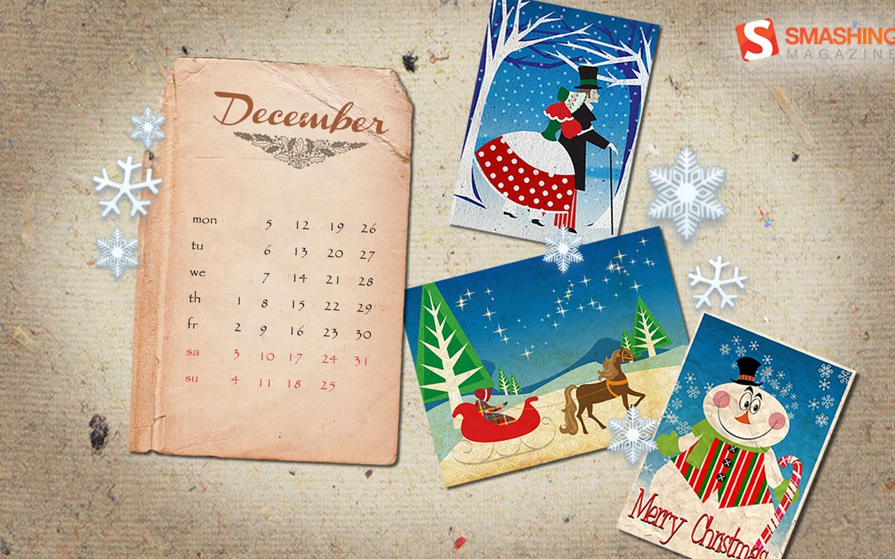 Декабрь 2011 Календарь обои (2) #8 - 1280x800
