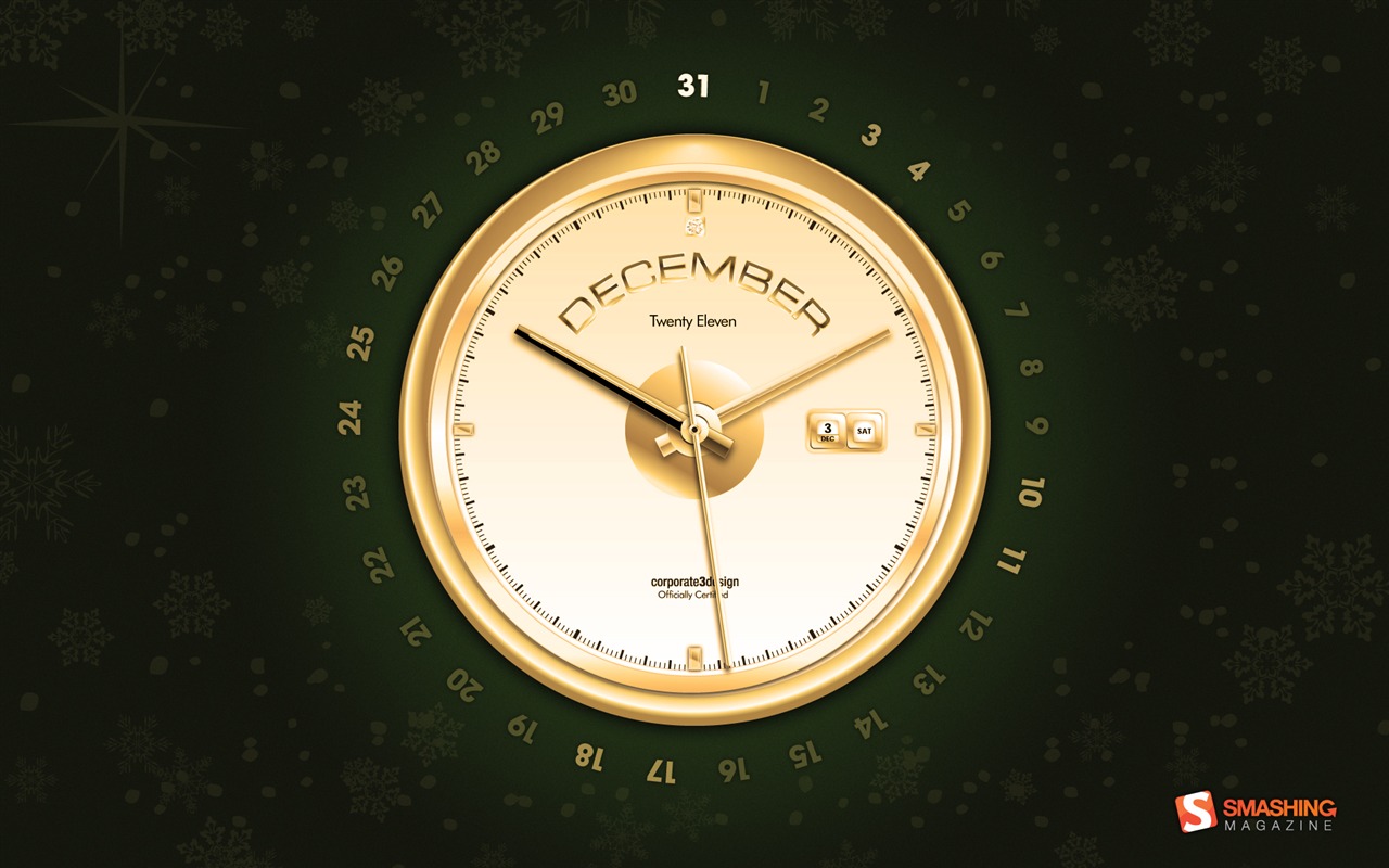 Декабрь 2011 Календарь обои (2) #12 - 1280x800