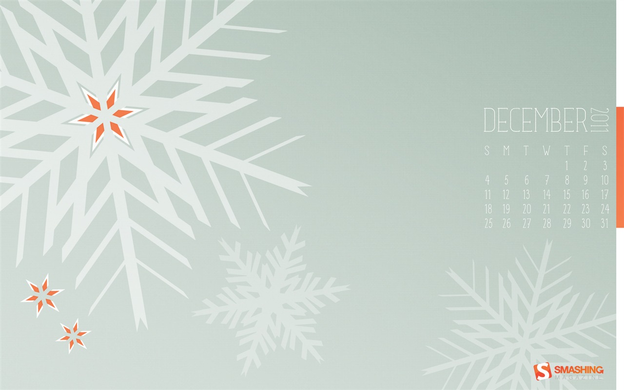 Diciembre 2011 Calendario fondo de pantalla (2) #14 - 1280x800