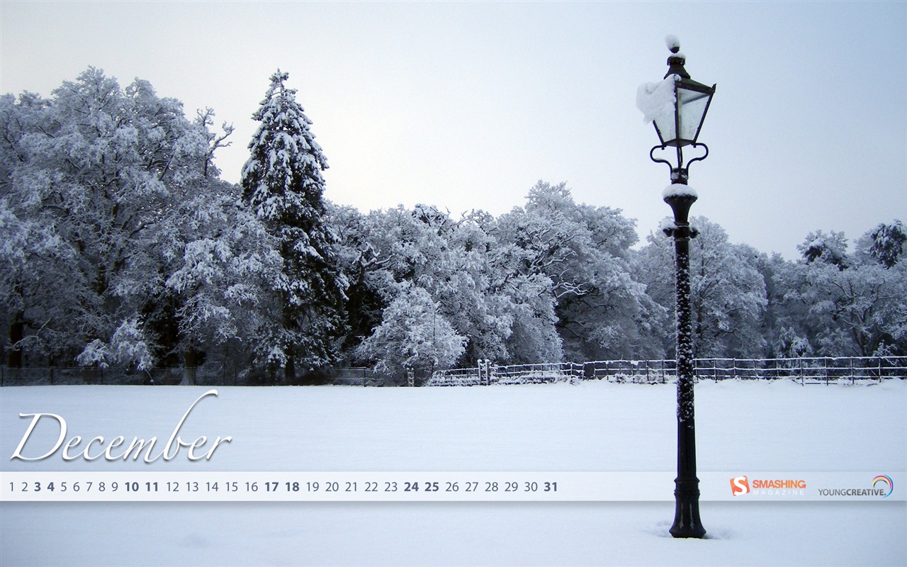 Diciembre 2011 Calendario fondo de pantalla (2) #15 - 1280x800