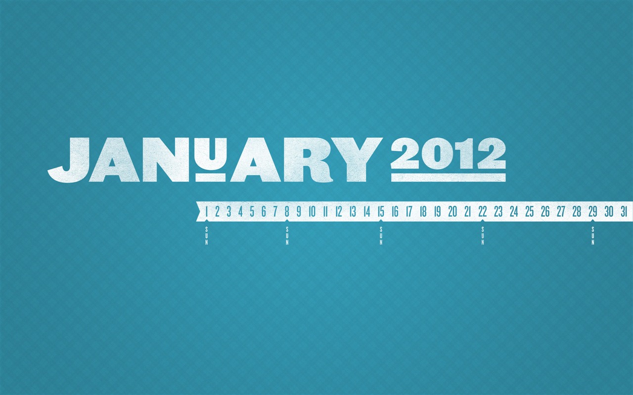 2012年1月カレンダー壁紙 #19 - 1280x800