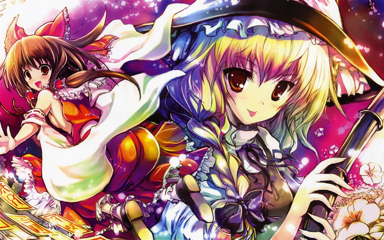 Touhou Project caricature HD wallpapers #12 - 1280x800
