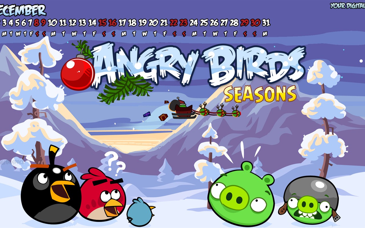Angry Birds 2012 calendar wallpaper #1 - 1280x800