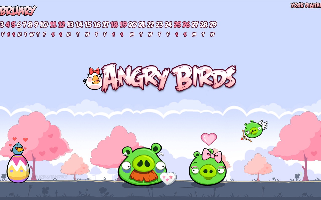 Angry Birds 愤怒的小鸟 2012年年历壁纸4 - 1280x800