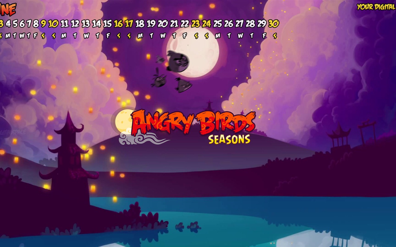 Angry Birds 2012 calendario fondos de escritorio #7 - 1280x800