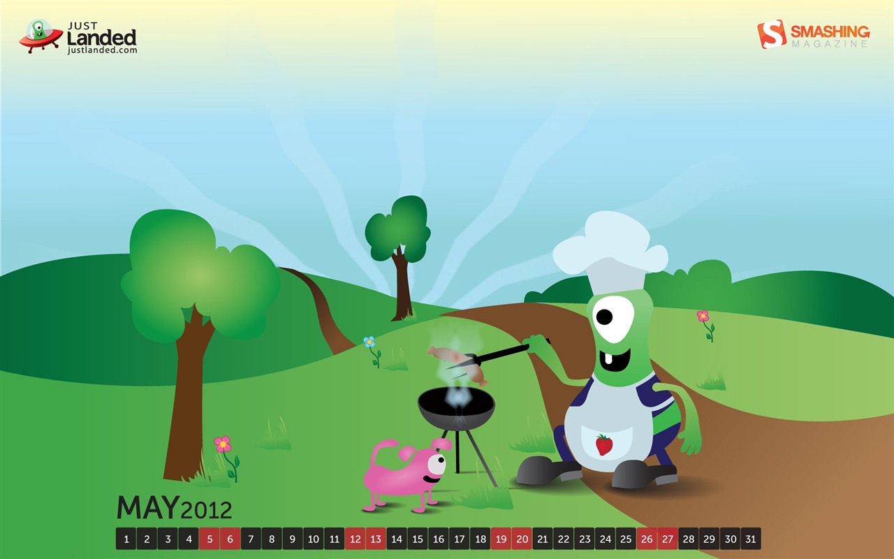 Května 2012 Kalendář Tapety na plochu (1) #20 - 1280x800