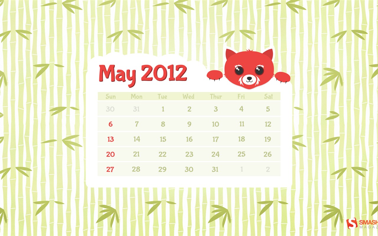 Mai 2012 Kalender Wallpapers (2) #6 - 1280x800