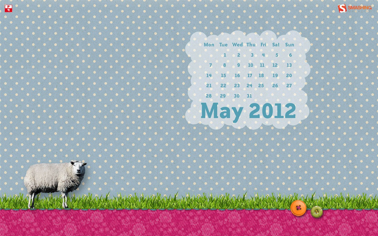 Mai 2012 fonds d'écran calendrier (2) #8 - 1280x800