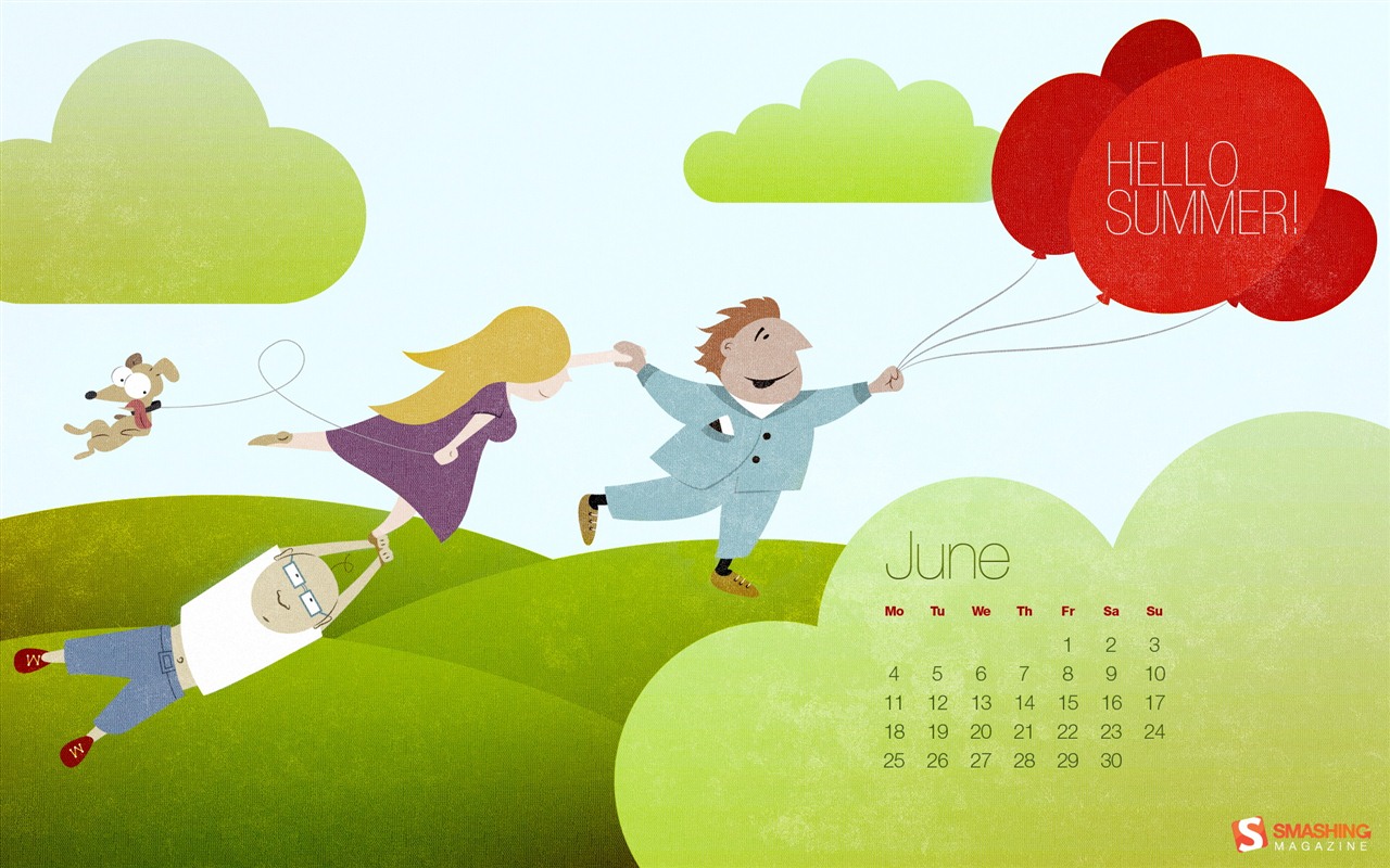 Calendario de junio de 2012 fondos de pantalla (2) #2 - 1280x800