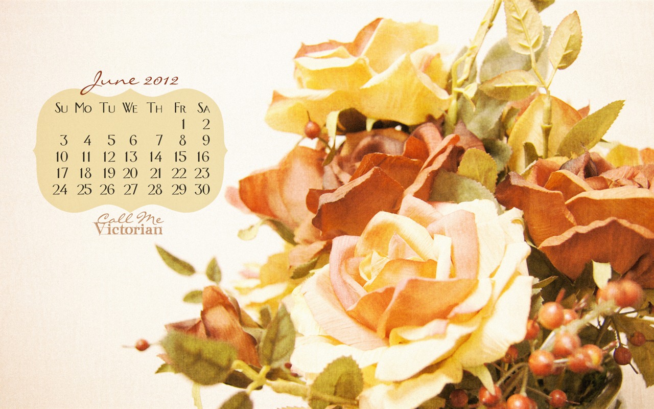 Juni 2012 Kalender Wallpapers (2) #16 - 1280x800