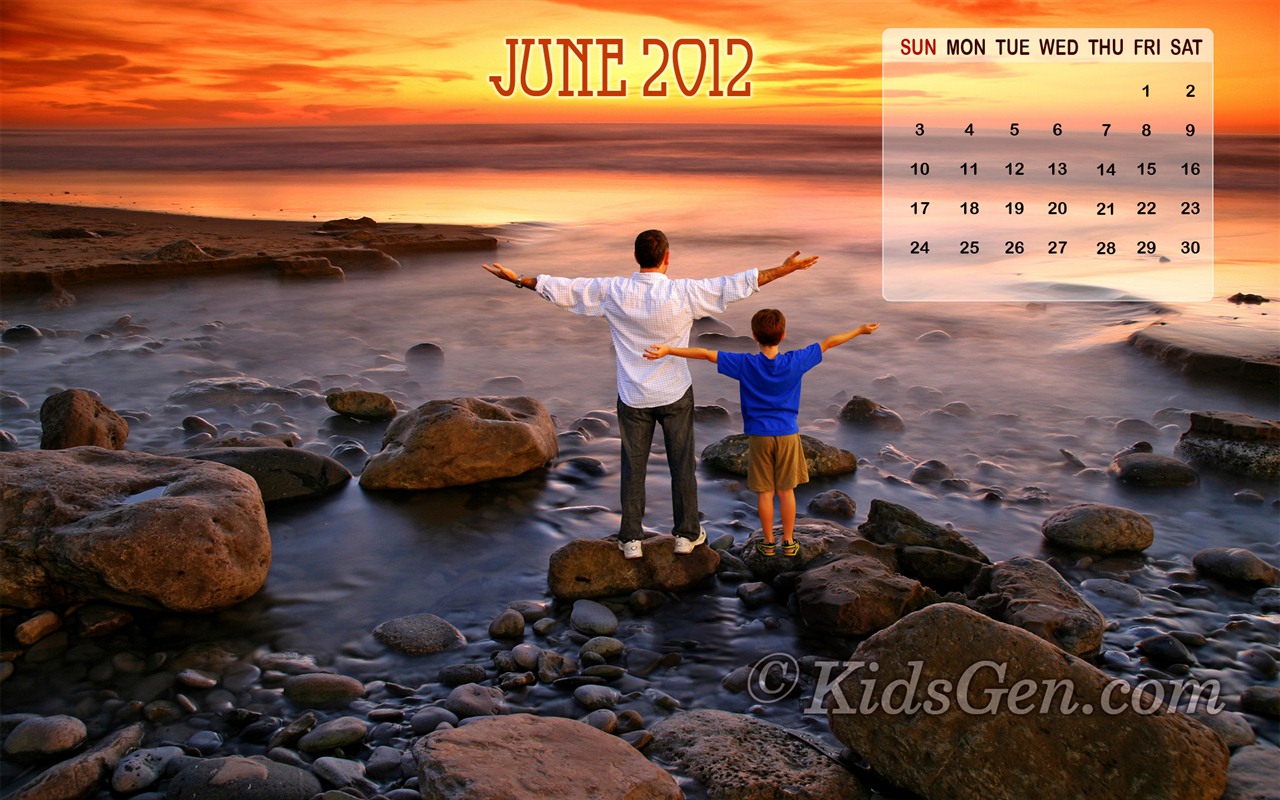 Juni 2012 Kalender Wallpapers (2) #17 - 1280x800