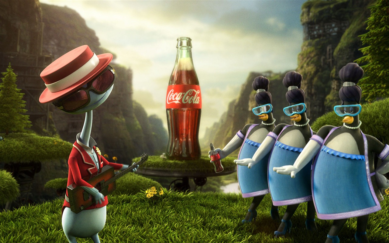 Coca-Cola schöne Ad Wallpaper #21 - 1280x800