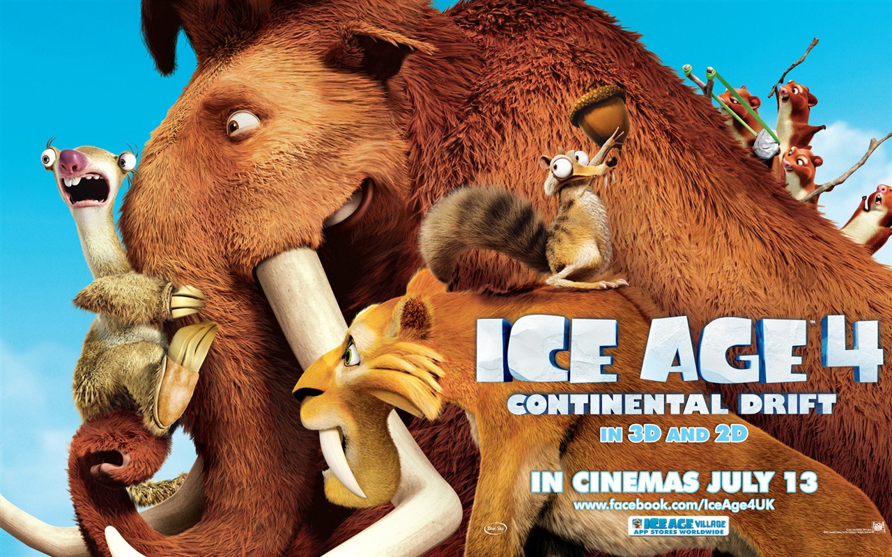 4 Age de glace: Continental Drift HD wallpapers #6 - 1280x800