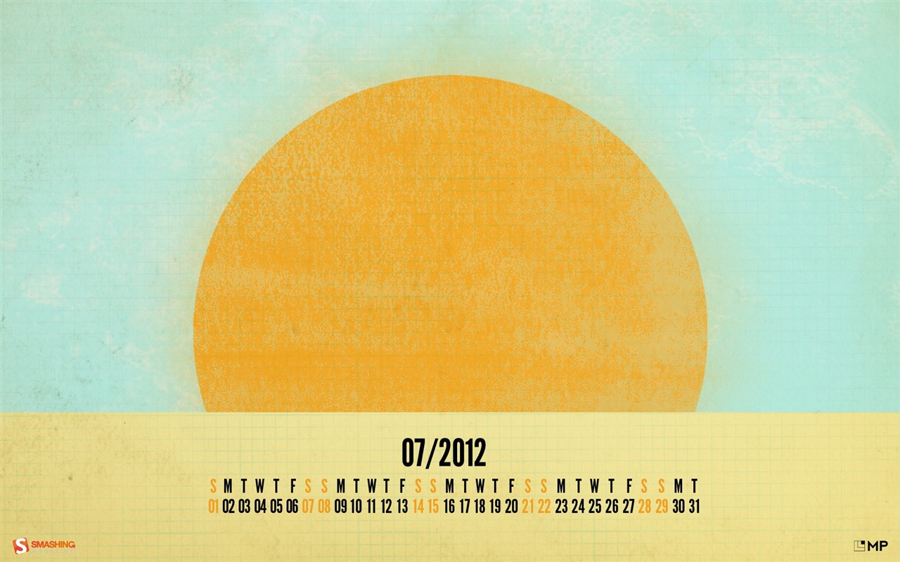 2012年7月 月历壁纸(二)8 - 1280x800