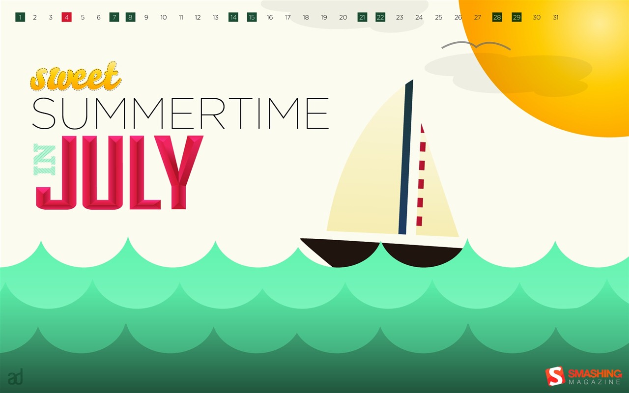 De julio de 2012 del calendario Fondos de pantalla (2) #9 - 1280x800
