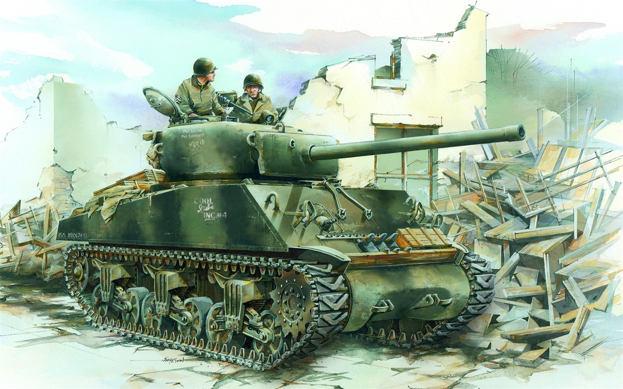 軍事坦克裝甲 高清繪畫壁紙 #6 - 1280x800