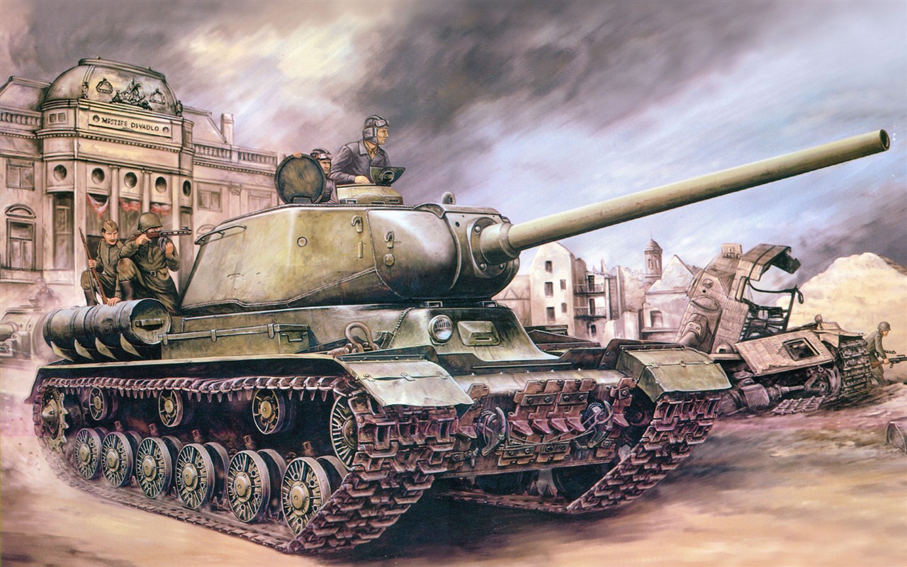 军事坦克装甲 高清绘画壁纸9 - 1280x800