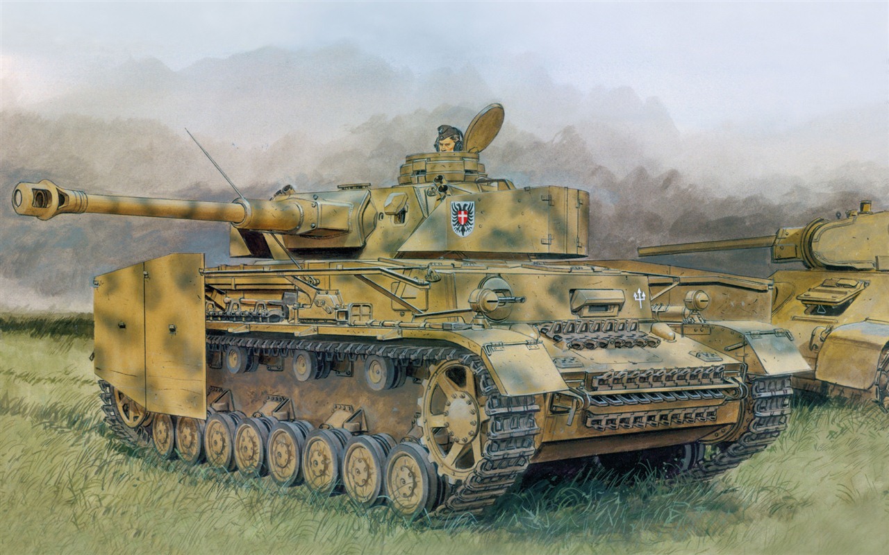 Military tanks, armored HD painting wallpapers #14 - 1280x800