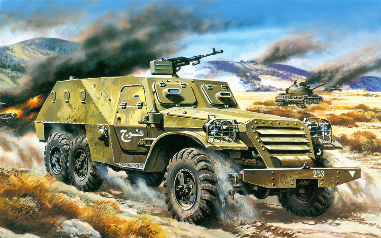 Military tanks, armored HD painting wallpapers #17 - 1280x800