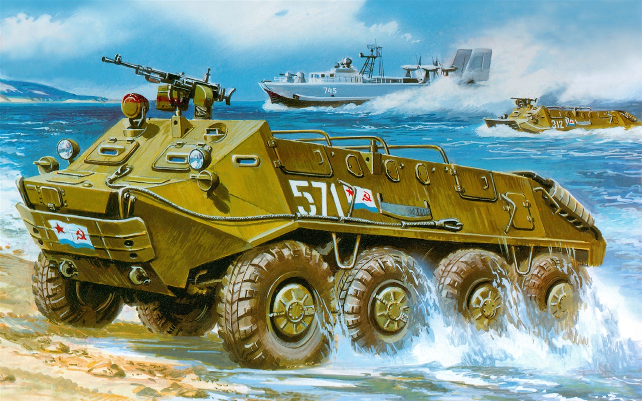 Tanques blindados militares, fondos de pantalla de pintura de alta definición #18 - 1280x800