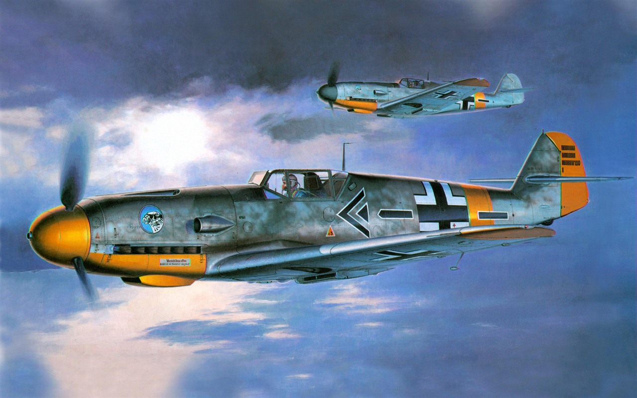 Militärflugzeuge Flug exquisite Malerei Tapeten #11 - 1280x800