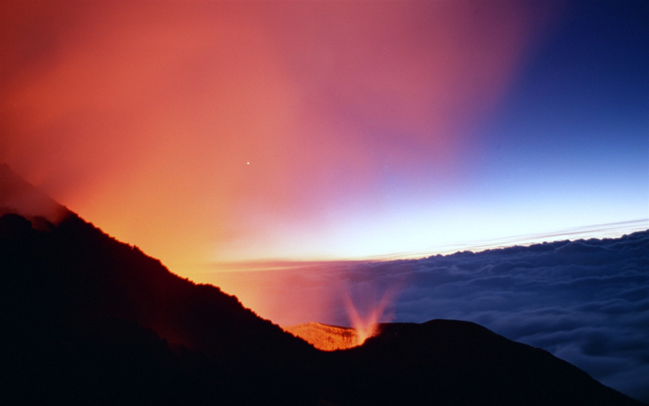 Vulkanausbruch von der herrlichen Landschaft Tapeten #13 - 1280x800