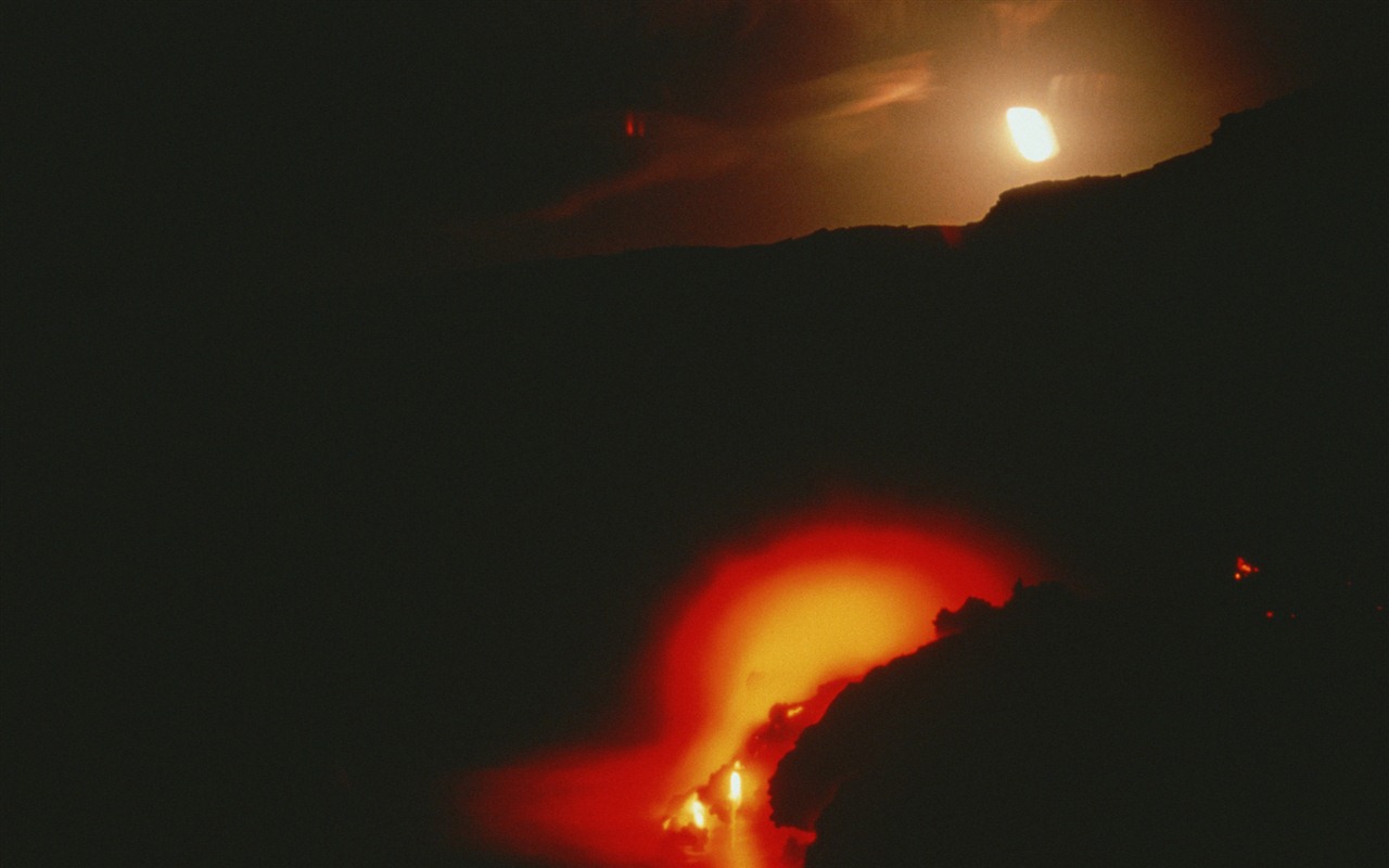 장엄한 풍경 배경 화면의 화산이 폭발 #16 - 1280x800