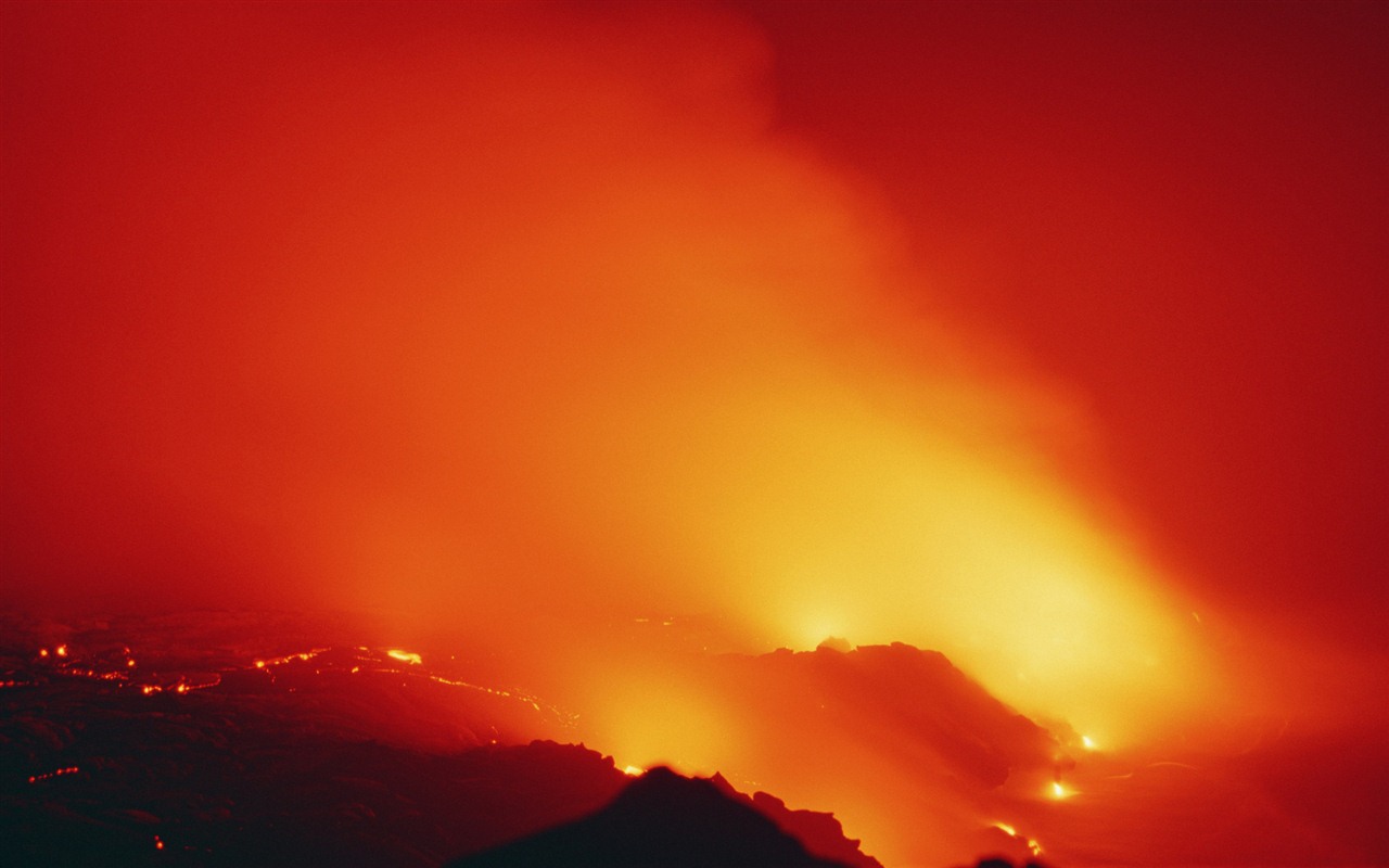 Vulkanausbruch von der herrlichen Landschaft Tapeten #18 - 1280x800