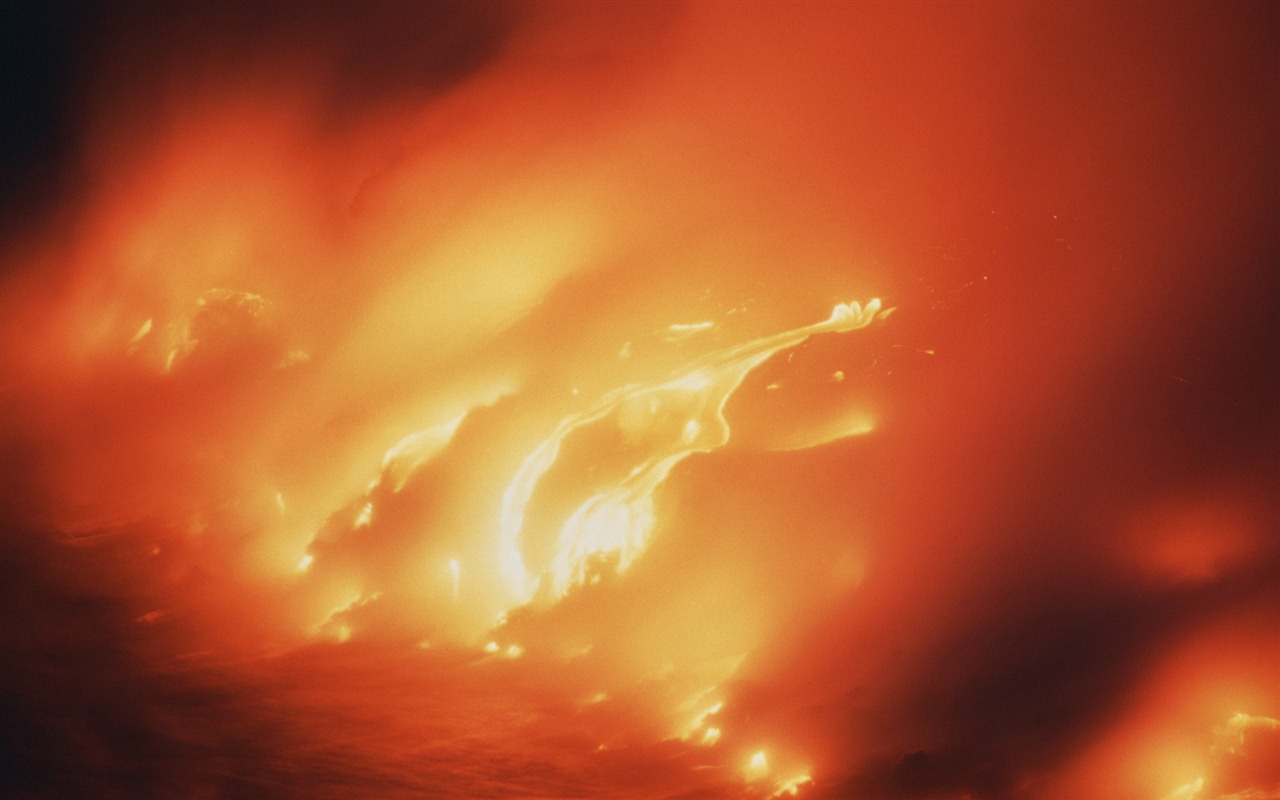 Vulkanausbruch von der herrlichen Landschaft Tapeten #19 - 1280x800
