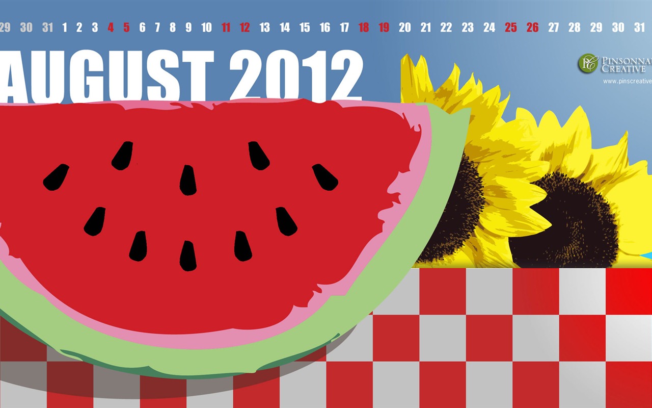 August 2012 Calendar wallpapers (1) #6 - 1280x800