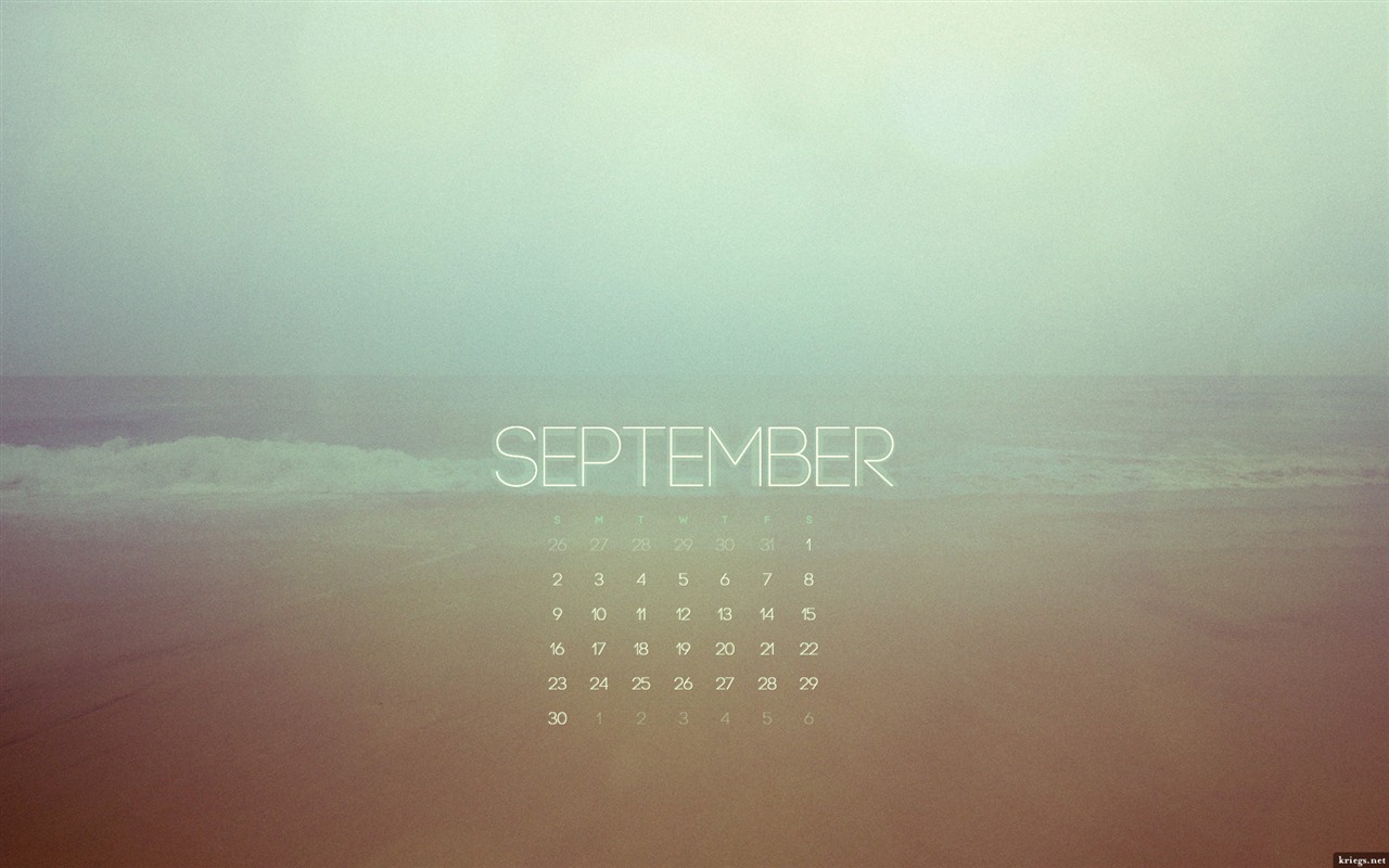 September 2012 Calendar wallpaper (1) #5 - 1280x800