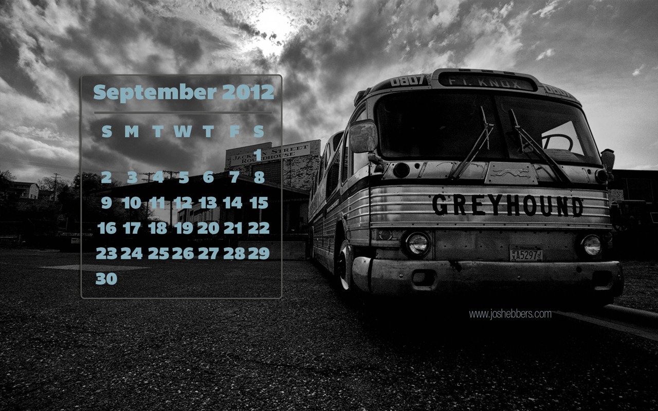 September 2012 Calendar wallpaper (1) #8 - 1280x800