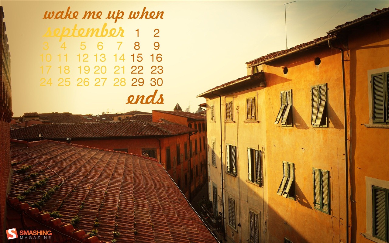 September 2012 Calendar wallpaper (1) #16 - 1280x800