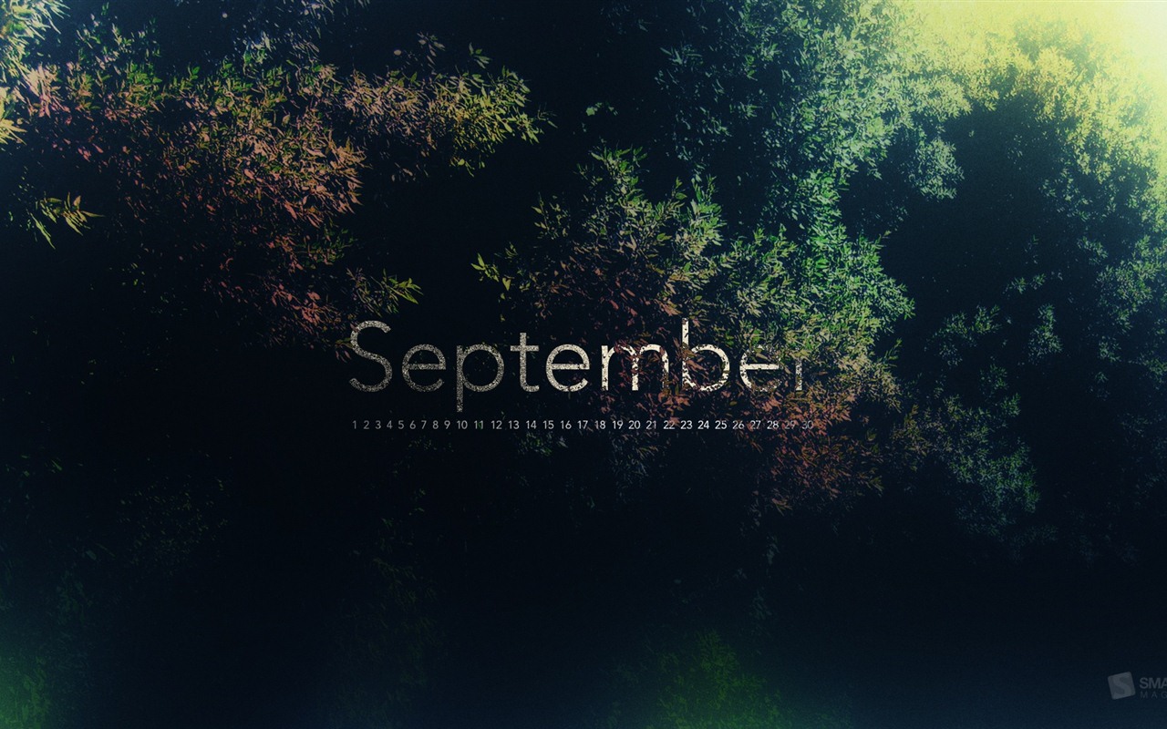 September 2012 Calendar wallpaper (2) #3 - 1280x800