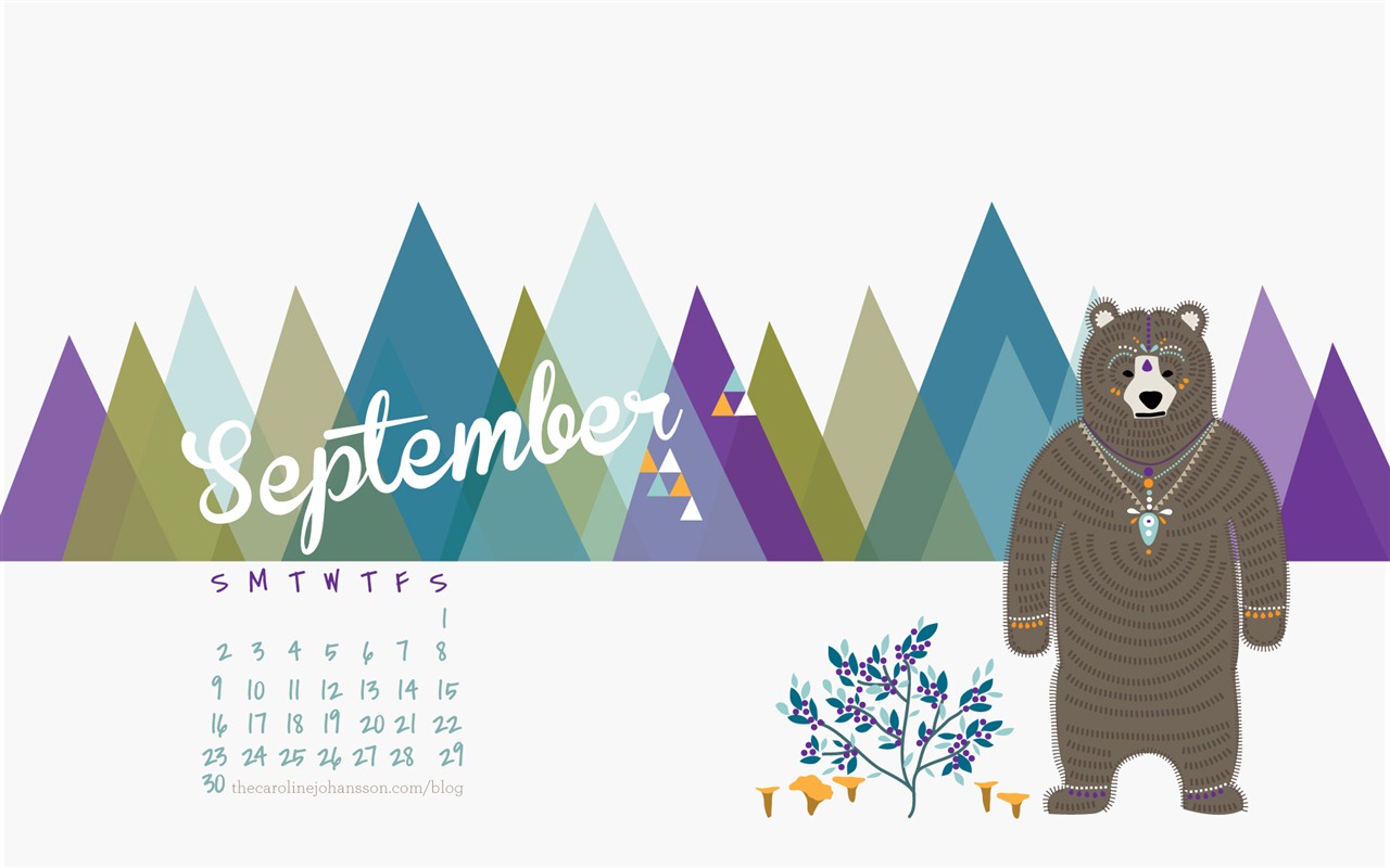 September 2012 Calendar wallpaper (2) #18 - 1280x800