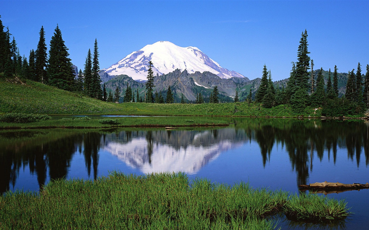 Windows 8 официальные панорамные обои, волны, лесов, величественных гор #18 - 1280x800