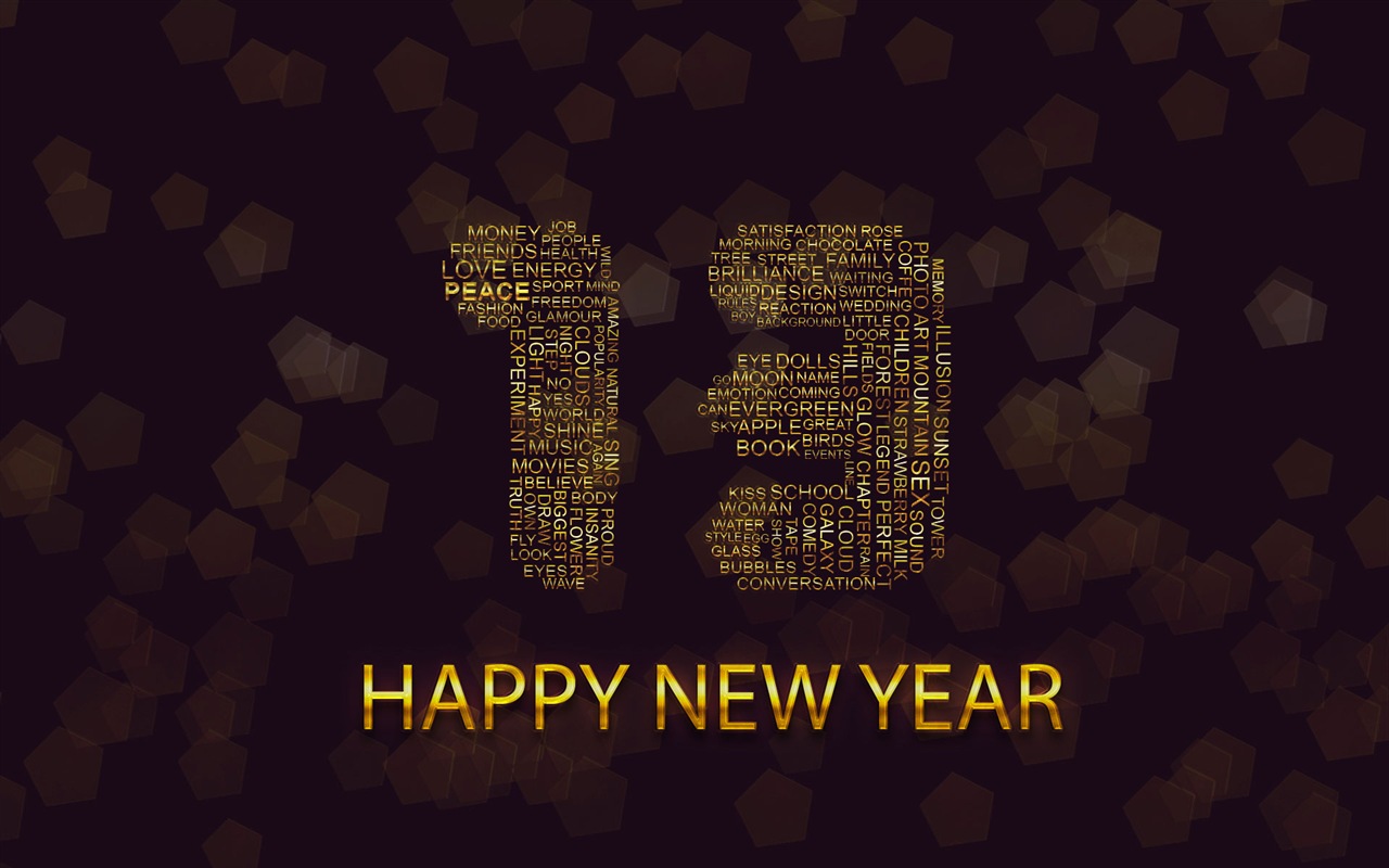 2013 Šťastný Nový Rok HD Tapety na plochu #12 - 1280x800