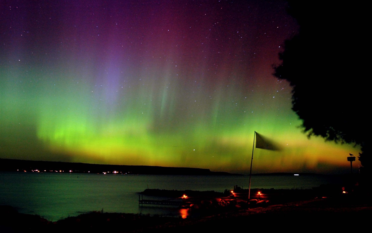 Природные чудеса Northern Lights HD обои (1) #3 - 1280x800