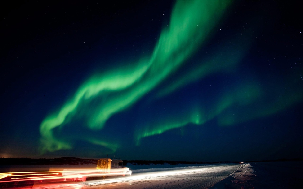 Природные чудеса Northern Lights HD обои (1) #5 - 1280x800