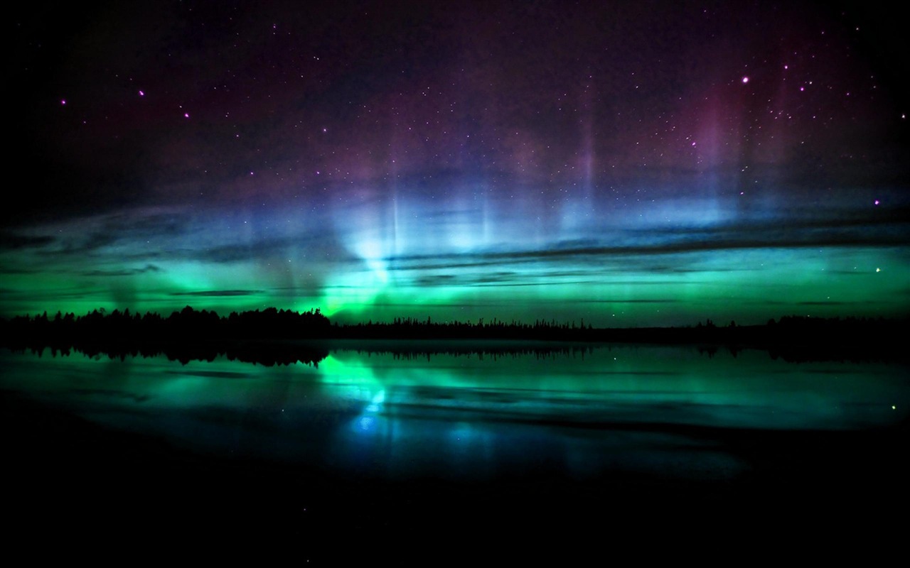 Природные чудеса Northern Lights HD обои (1) #16 - 1280x800