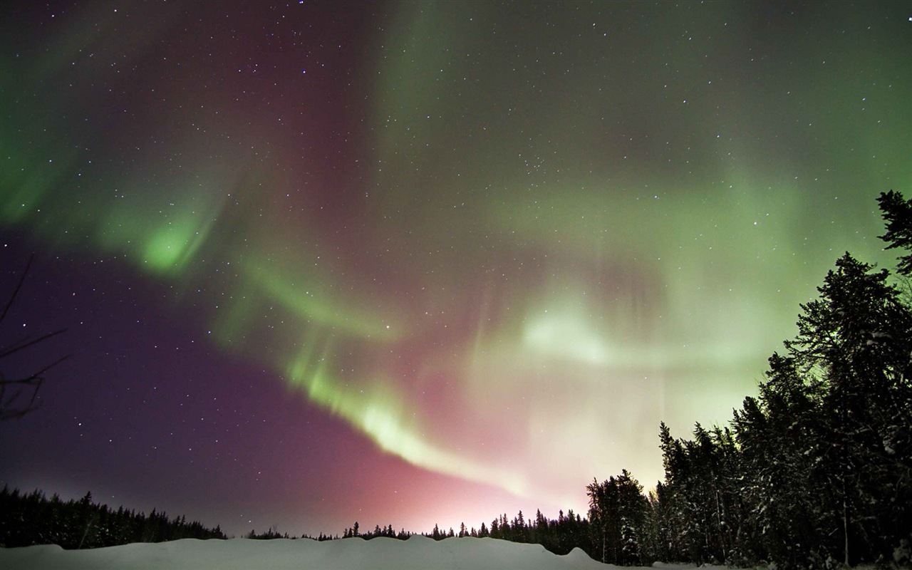 Природные чудеса Northern Lights HD обои (1) #18 - 1280x800