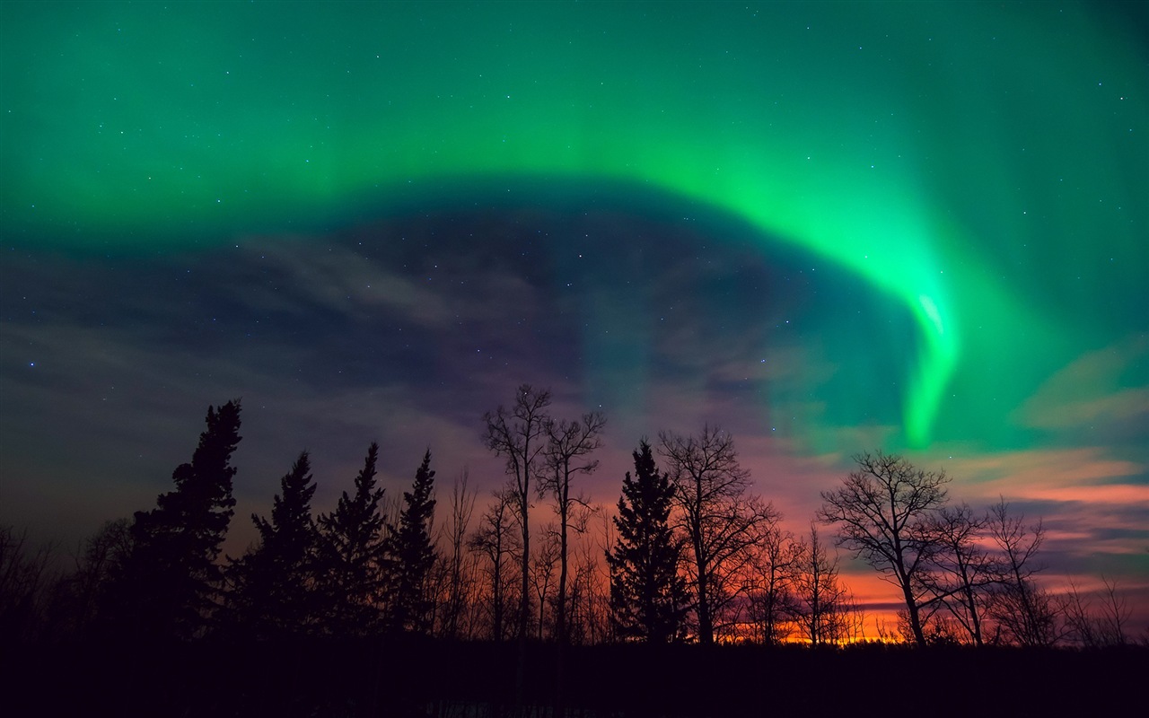 Природные чудеса Northern Lights HD обои (1) #19 - 1280x800