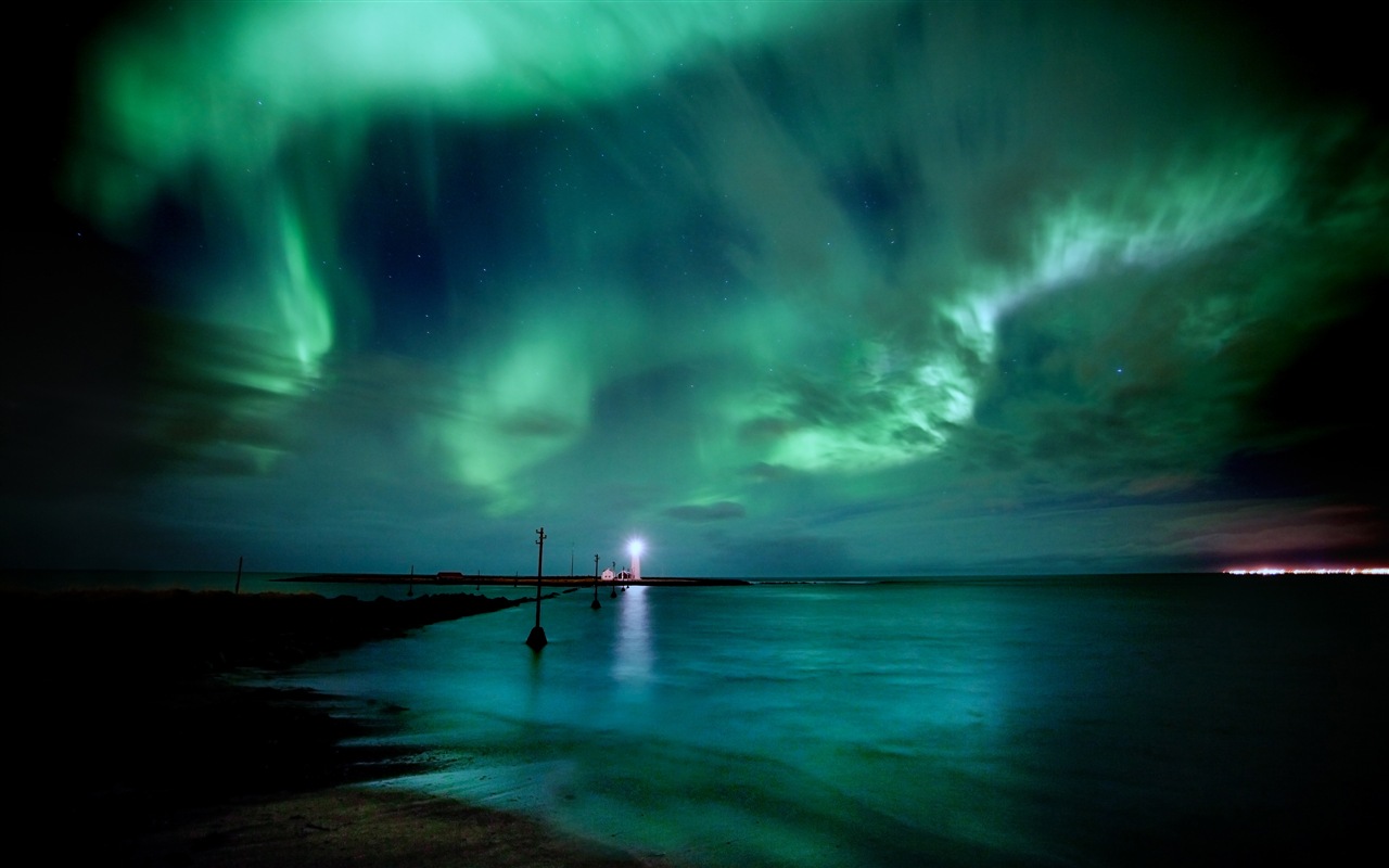 Naturwunder der Northern Lights HD Wallpaper (2) #4 - 1280x800