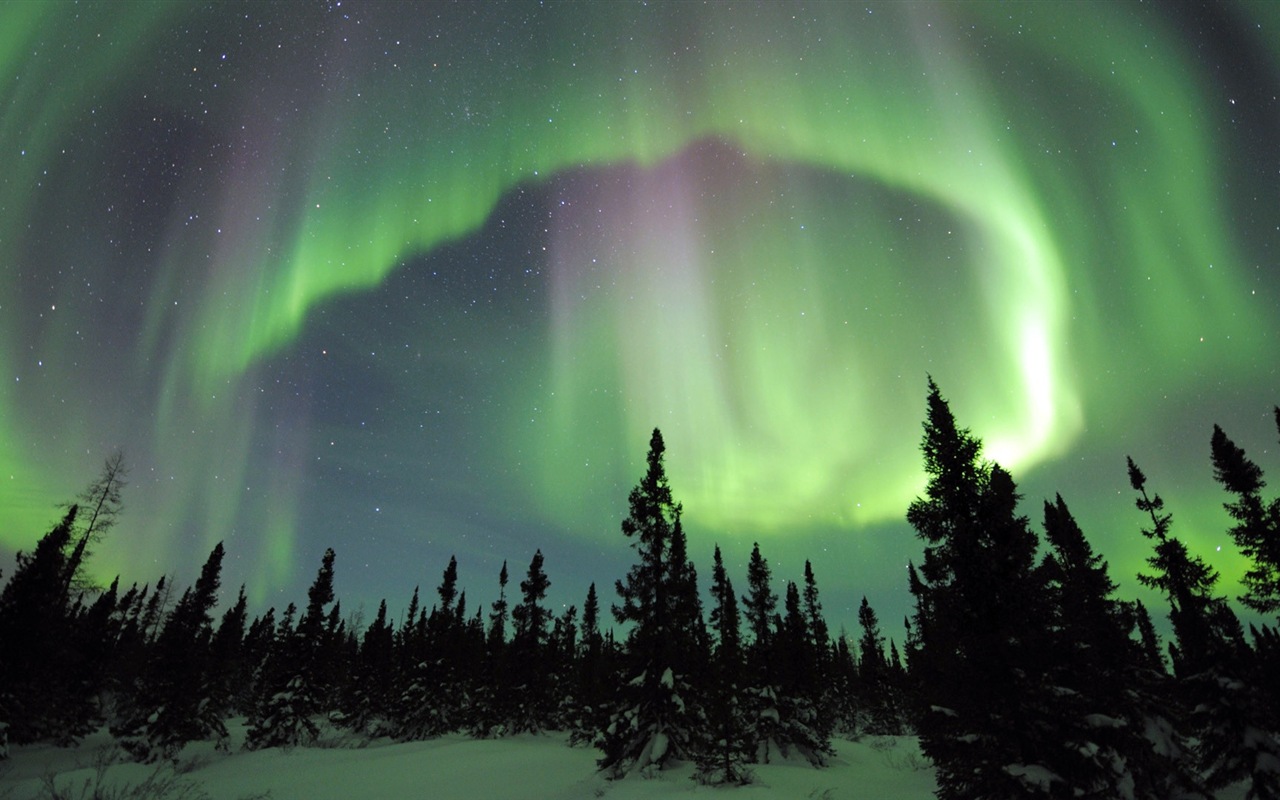 Природные чудеса Northern Lights HD обои (2) #9 - 1280x800
