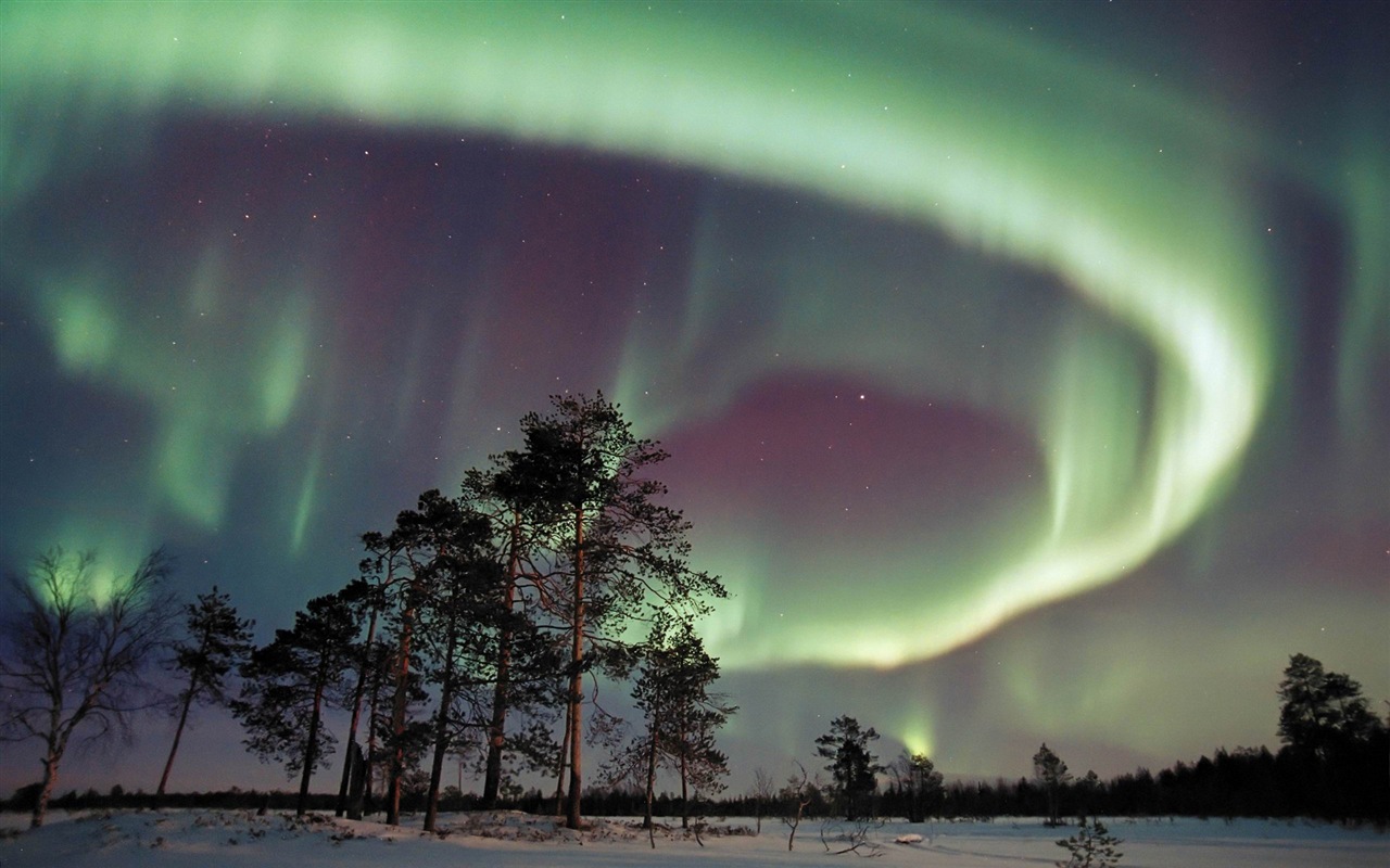 Природные чудеса Northern Lights HD обои (2) #13 - 1280x800
