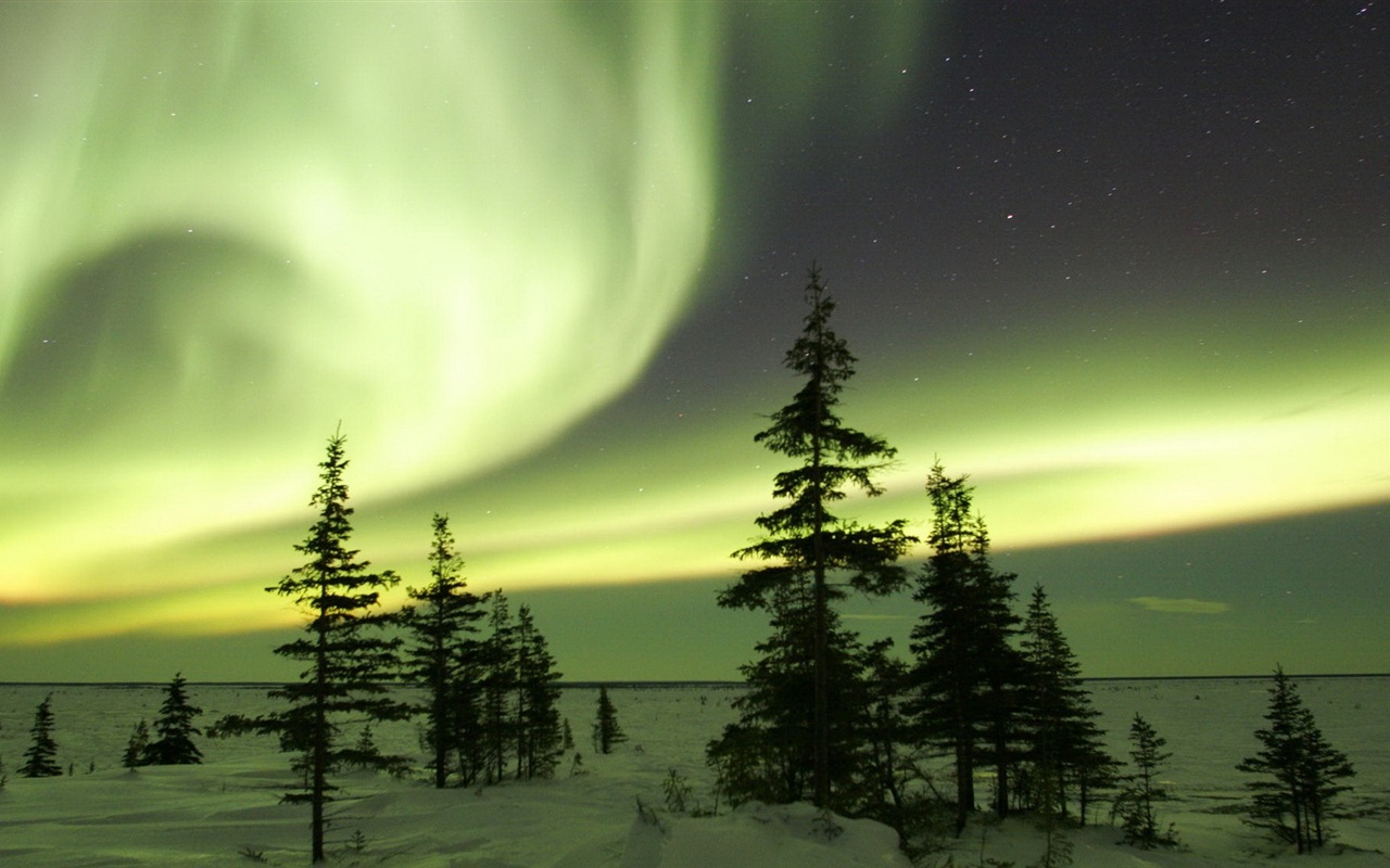 Природные чудеса Northern Lights HD обои (2) #18 - 1280x800