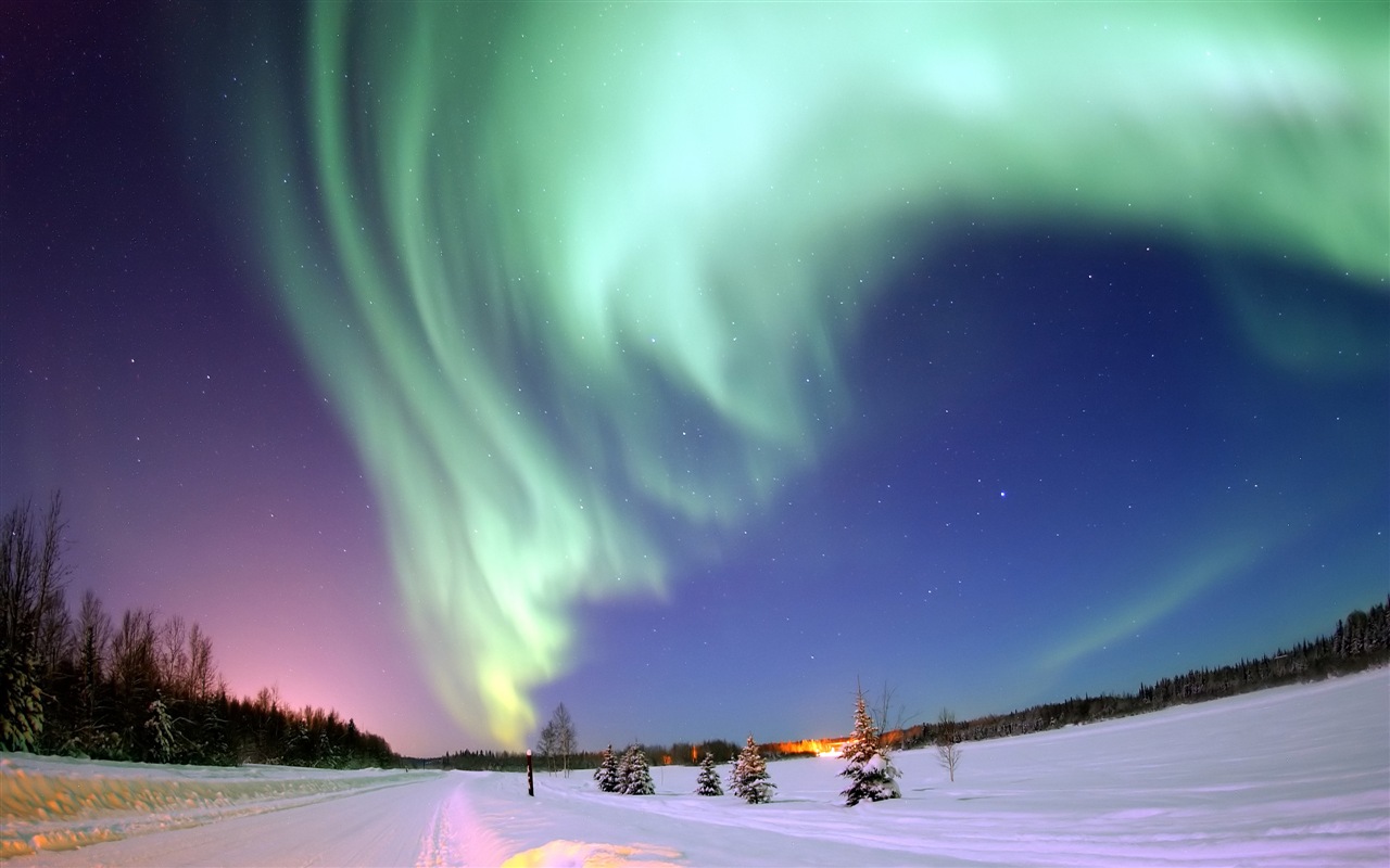 Природные чудеса Northern Lights HD обои (2) #22 - 1280x800