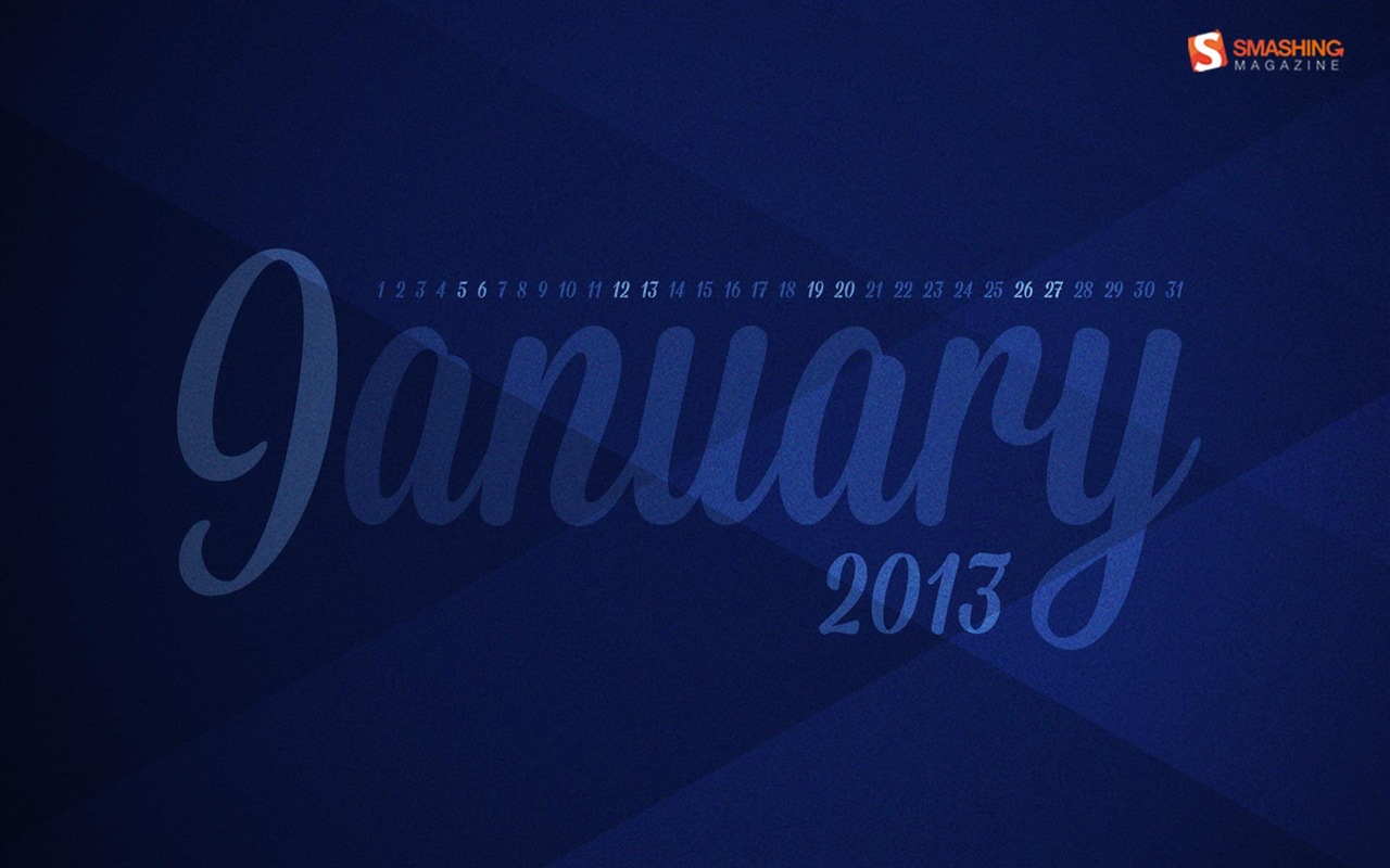 January 2013 Calendar wallpaper (1) #13 - 1280x800