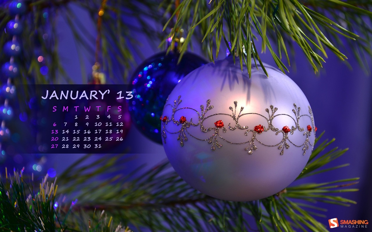 January 2013 Calendar wallpaper (1) #19 - 1280x800