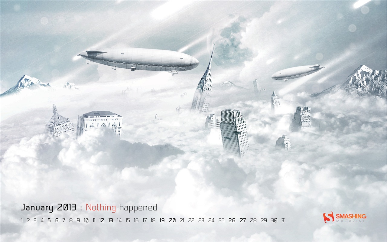 01 2013 Calendar fondo de pantalla (2) #3 - 1280x800